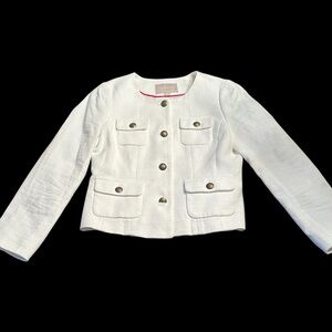 Banana Republic White Button Down Jacket